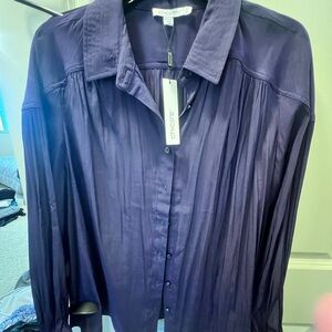 Chico's Deep Violet Button-Front Blouse